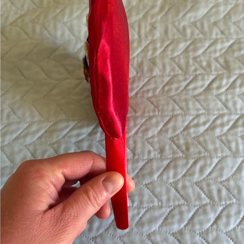 Disney inspired Festive Red and Green Mouse Ears Headband - Picture 4 of 9